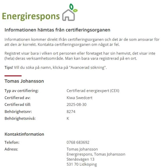 Energiexpert, CEX